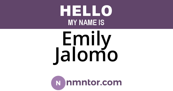 Emily Jalomo