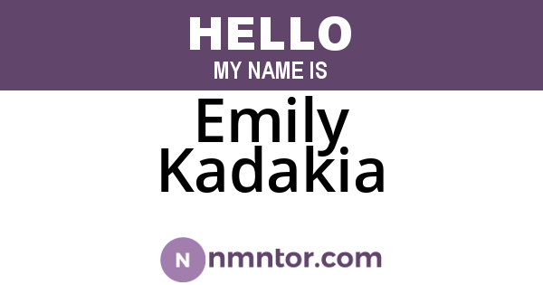 Emily Kadakia