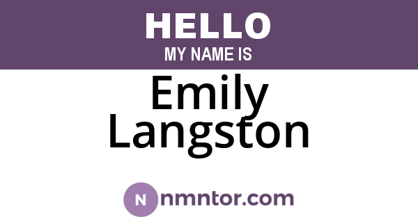 Emily Langston
