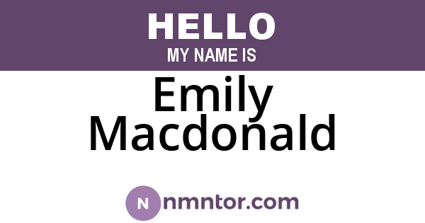 Emily Macdonald