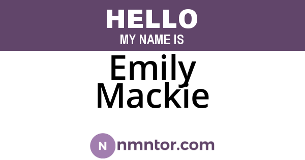 Emily Mackie