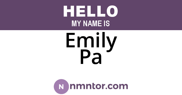 Emily Pa