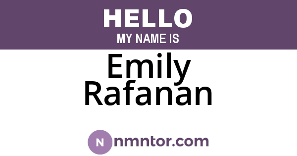 Emily Rafanan