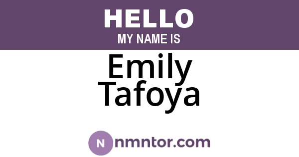 Emily Tafoya