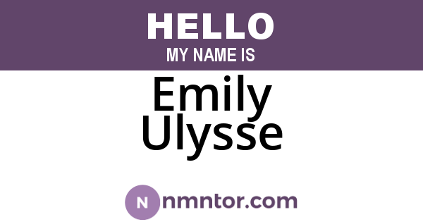 Emily Ulysse