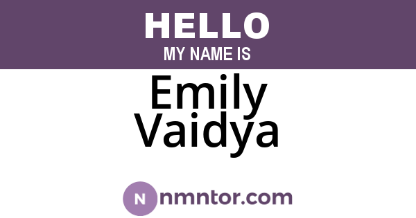 Emily Vaidya