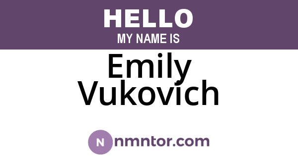 Emily Vukovich
