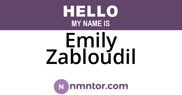 Emily Zabloudil