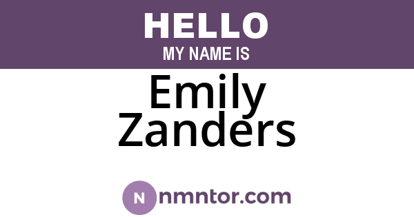 Emily Zanders