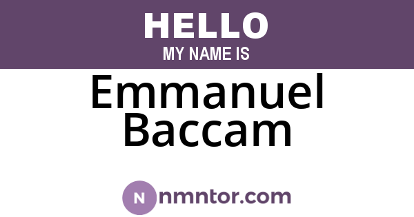 Emmanuel Baccam