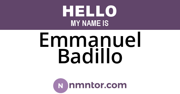 Emmanuel Badillo