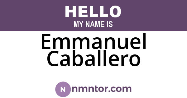 Emmanuel Caballero