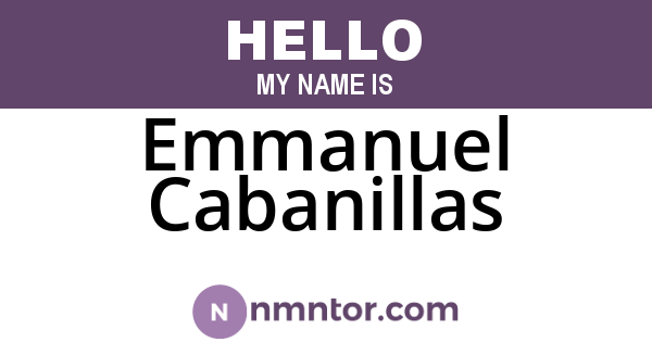 Emmanuel Cabanillas