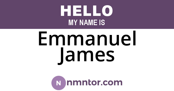 Emmanuel James
