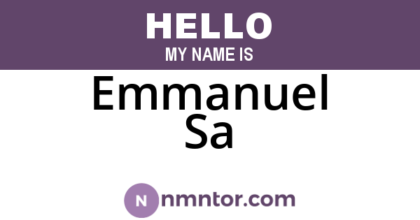 Emmanuel Sa
