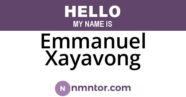 Emmanuel Xayavong