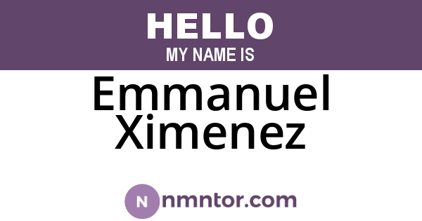 Emmanuel Ximenez