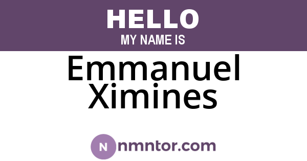 Emmanuel Ximines