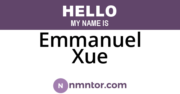 Emmanuel Xue