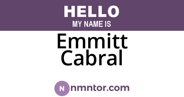 Emmitt Cabral