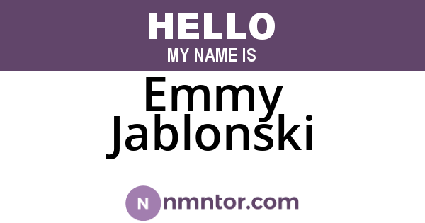 Emmy Jablonski