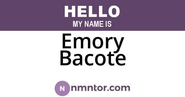 Emory Bacote