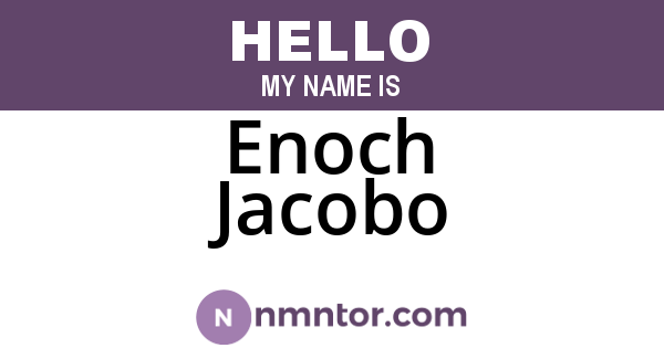 Enoch Jacobo