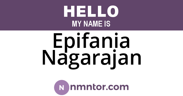 Epifania Nagarajan