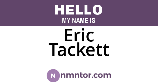 Eric Tackett