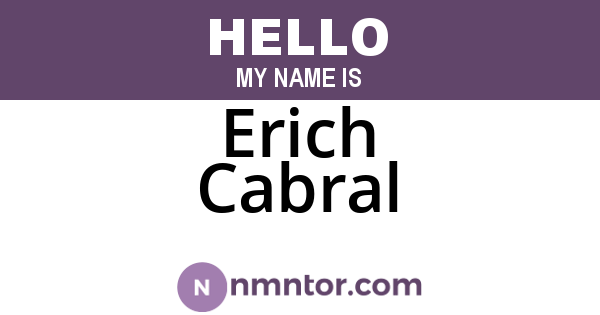 Erich Cabral