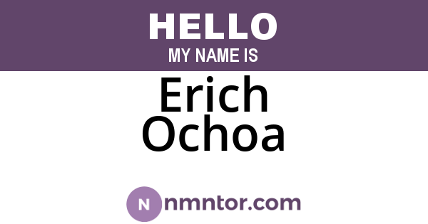 Erich Ochoa