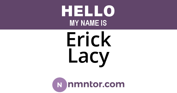 Erick Lacy