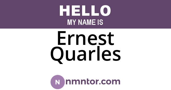 Ernest Quarles