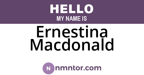 Ernestina Macdonald