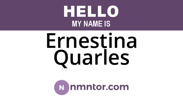Ernestina Quarles
