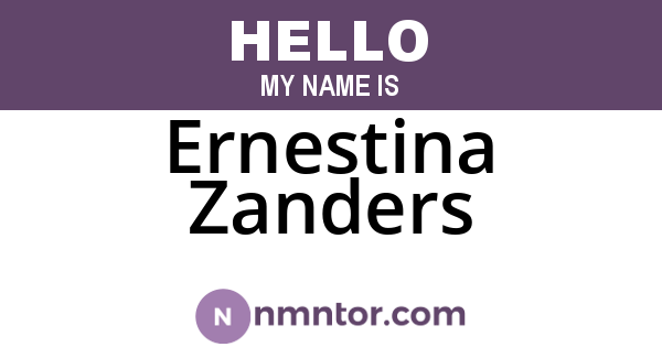 Ernestina Zanders
