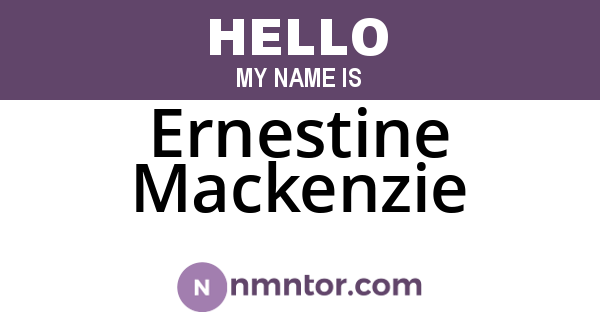 Ernestine Mackenzie