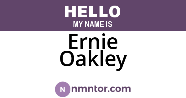 Ernie Oakley