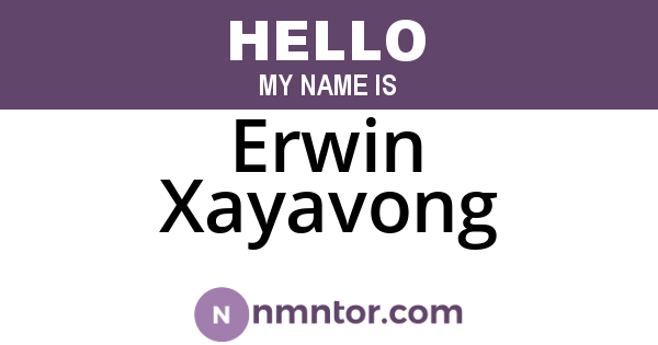 Erwin Xayavong
