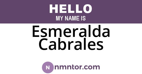 Esmeralda Cabrales