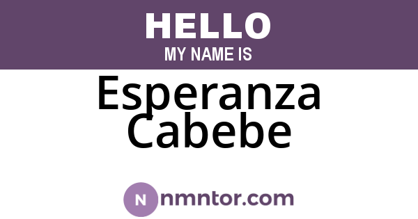 Esperanza Cabebe