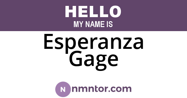 Esperanza Gage