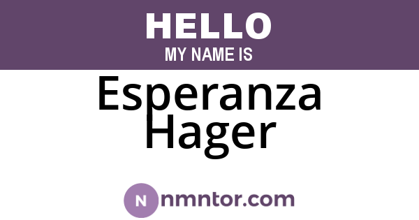Esperanza Hager
