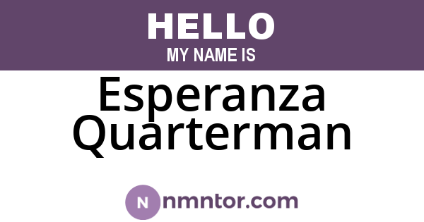 Esperanza Quarterman