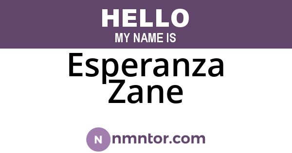 Esperanza Zane