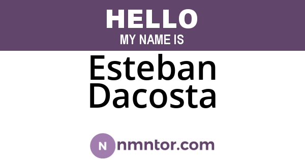 Esteban Dacosta