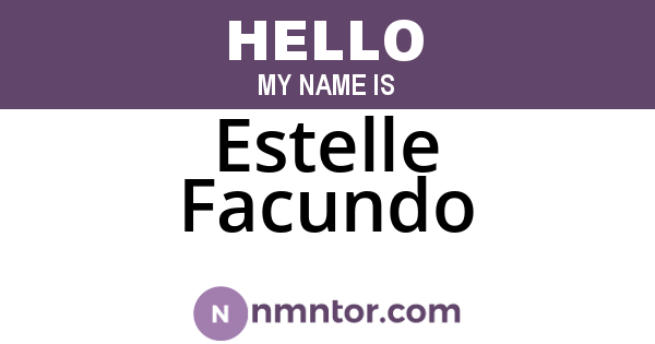 Estelle Facundo
