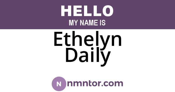 Ethelyn Daily