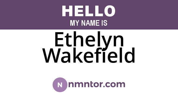 Ethelyn Wakefield