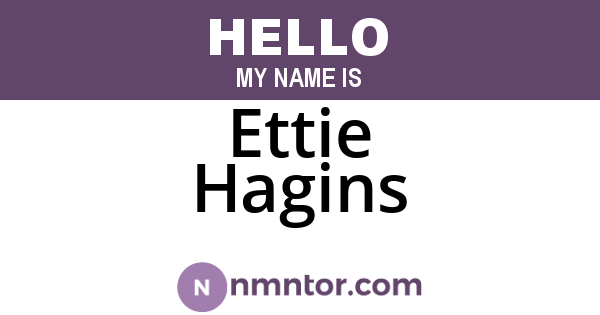 Ettie Hagins